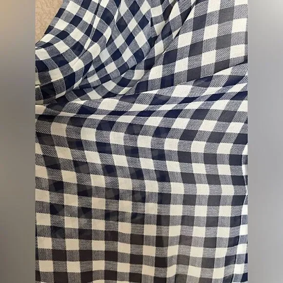 Skylar + Madison blue and white gingham button down blouse size s - Picture 4 of 6